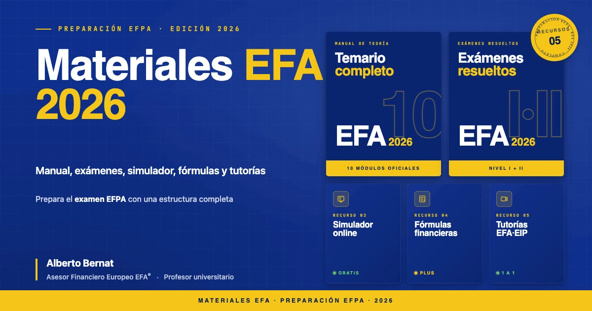 Pack preparación EFA 2026 con temario completo exámenes resueltos plataforma digital y tutorías