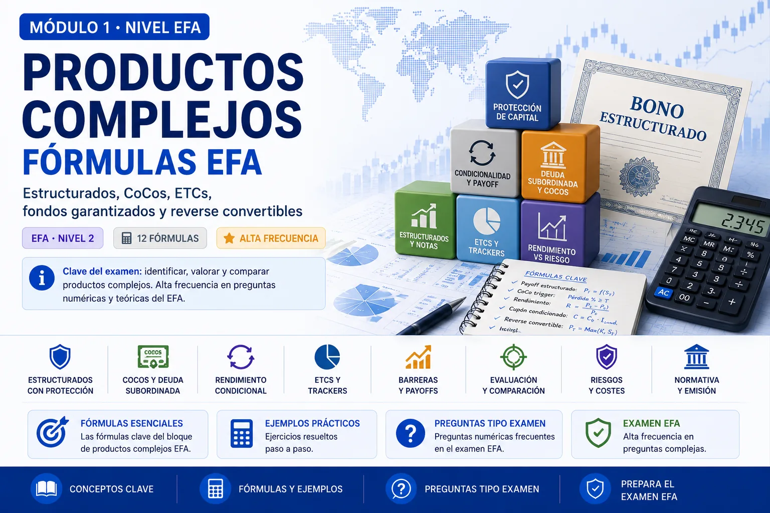 Productos complejos EFA: estructurados, CoCos, ETCs, fondos garantizados y reverse convertibles