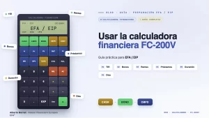 Cómo usar la calculadora financiera Casio FC-200V para preparar EFA y EIP